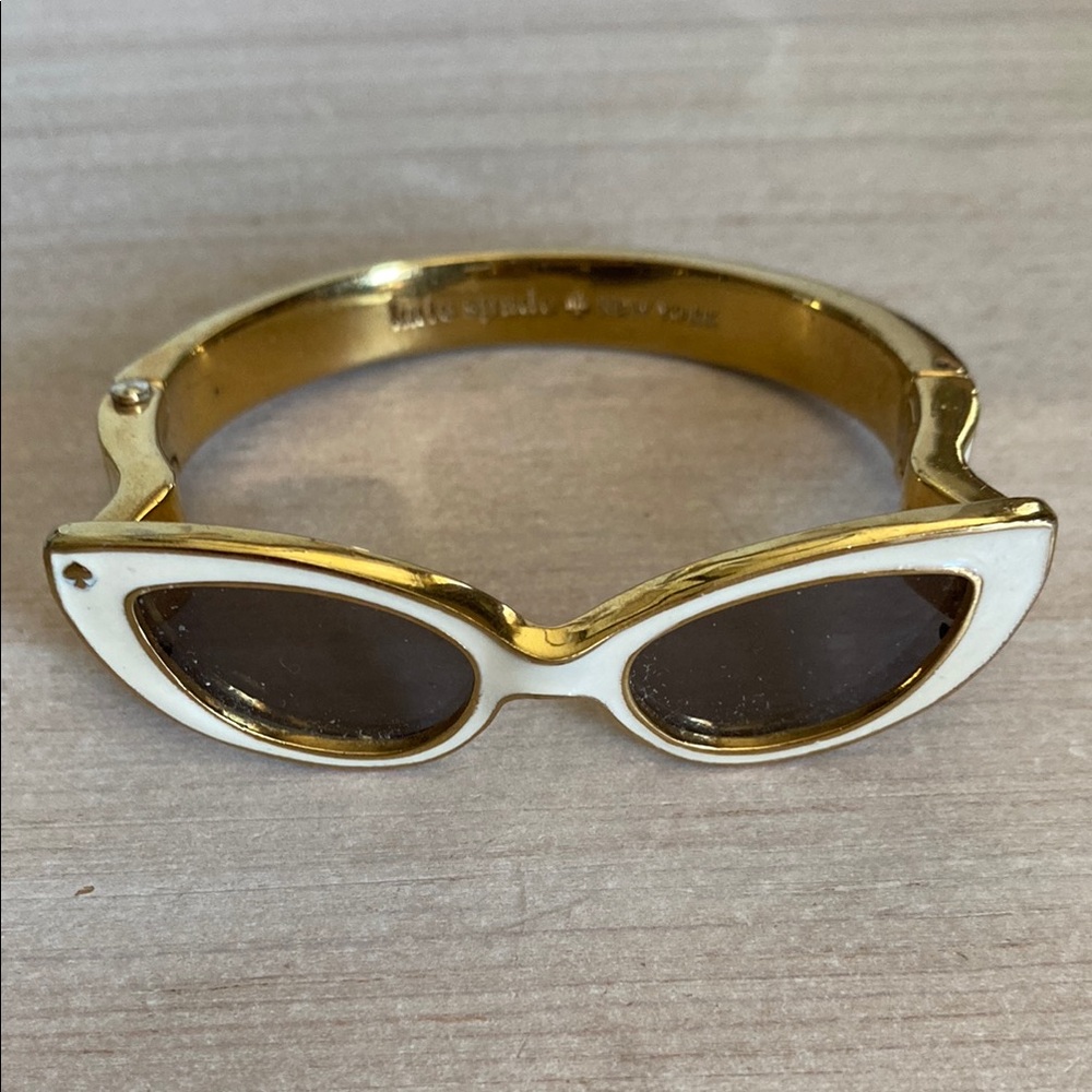 Kate Spade Gold and White Retro Sunglasses Bracelet